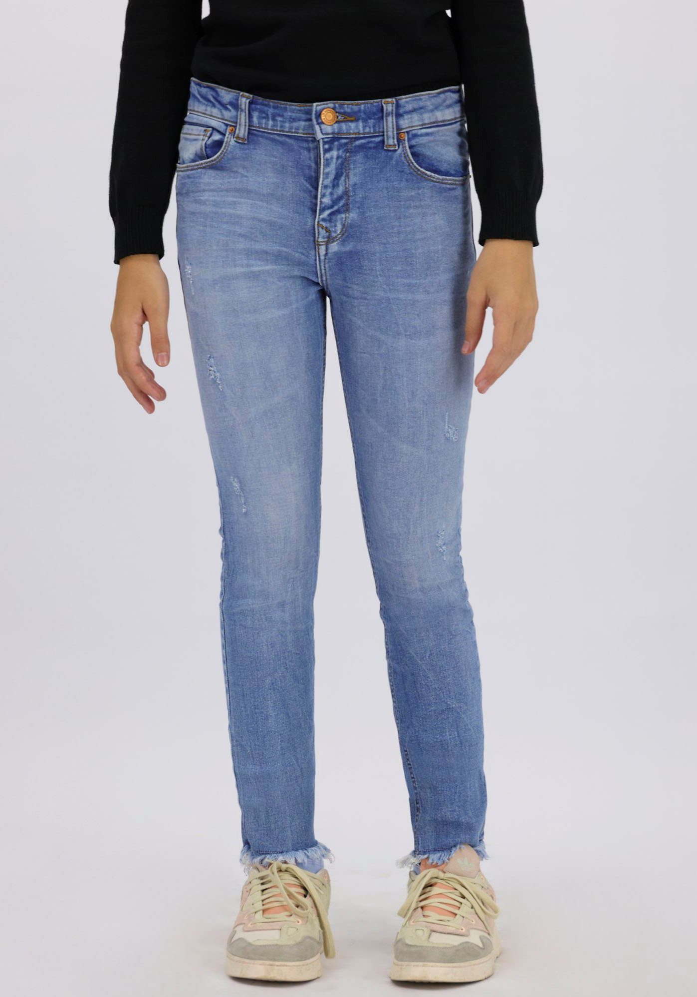 LTB Skinny-fit-Jeans AMY mit Destroyed-Effekten, wash ofra GIRLS for