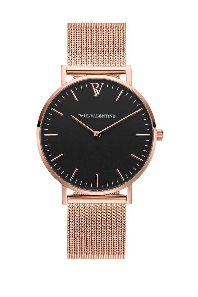 Paul Valentine Quarzuhr PEARL ROSE GOLD MESH