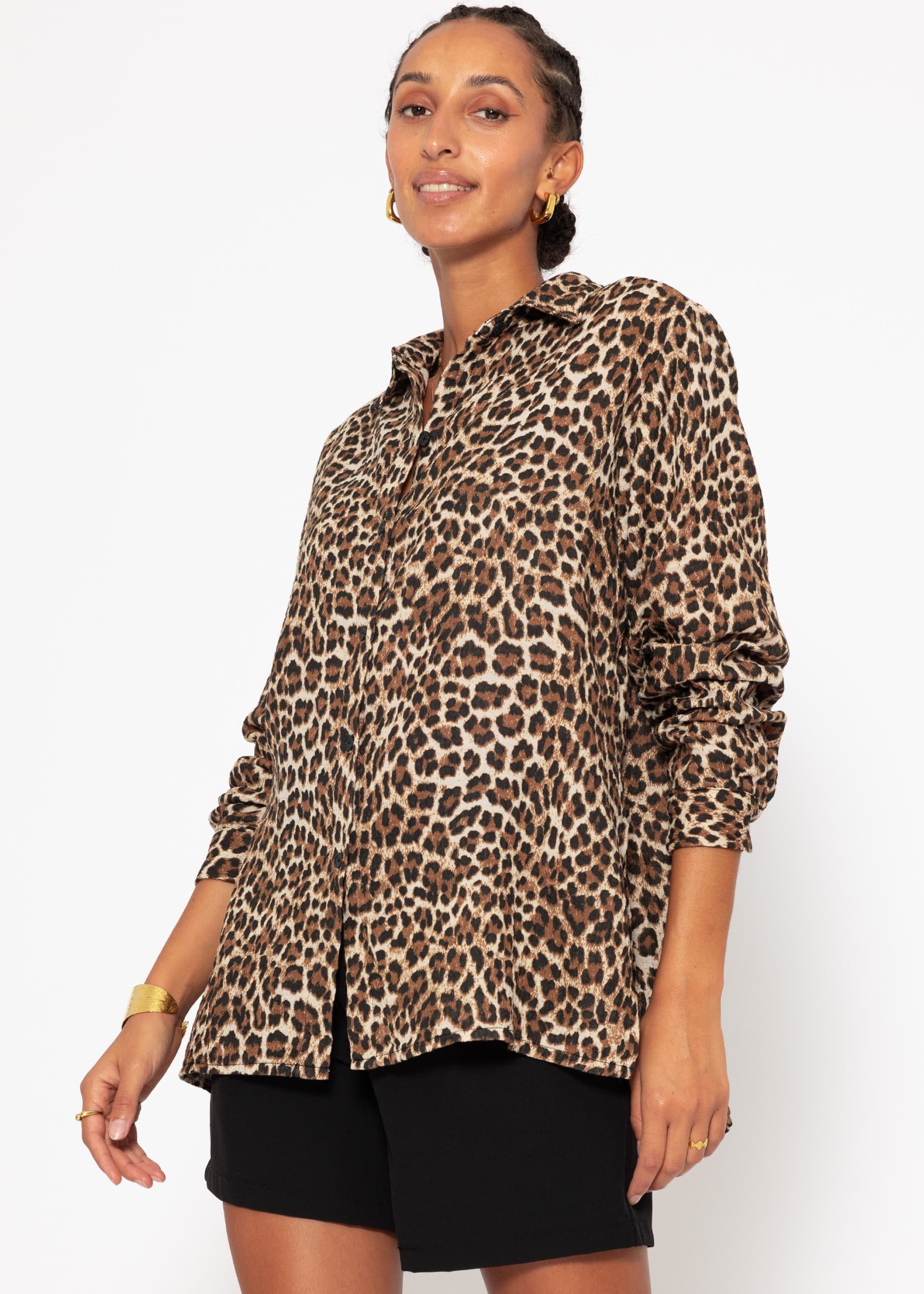 SASSYCLASSY Langarmbluse Klassische Musselin Bluse Damen günstig online kaufen