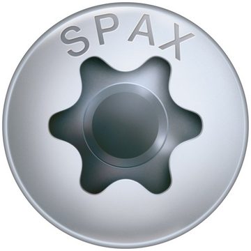 SPAX Spanplattenschraube Universalschraube, (Stahl weiß verzinkt, 200 St), 4x30 mm