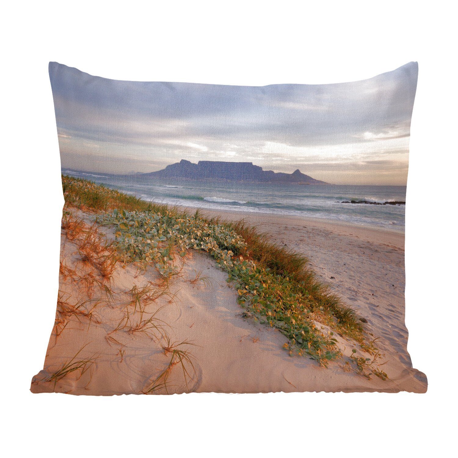 Meer Deko, Sofakissen Tafelberg dem mit Dekokissen Hintergrund, Wohzimmer, Zierkissen Füllung im Strand Schlafzimmer, für MuchoWow mit und