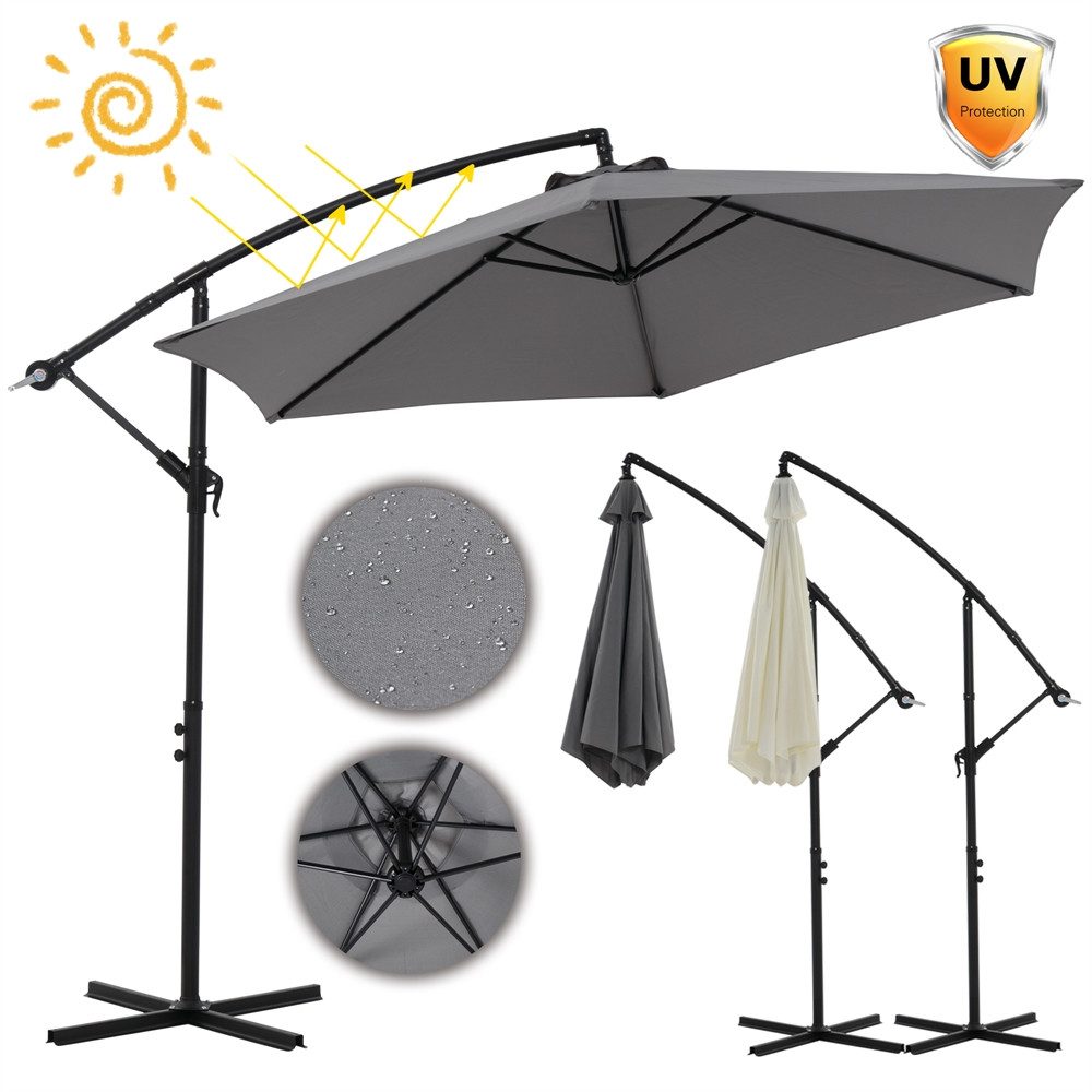 Mucola Sonnenschirm Sonnenschirm Kurbelschirm Ø 350 günstig online kaufen