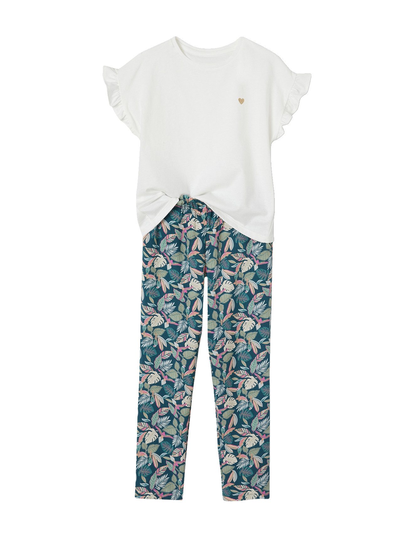 Hose & Shorts Mädchen-Set: T-Shirt & Hose