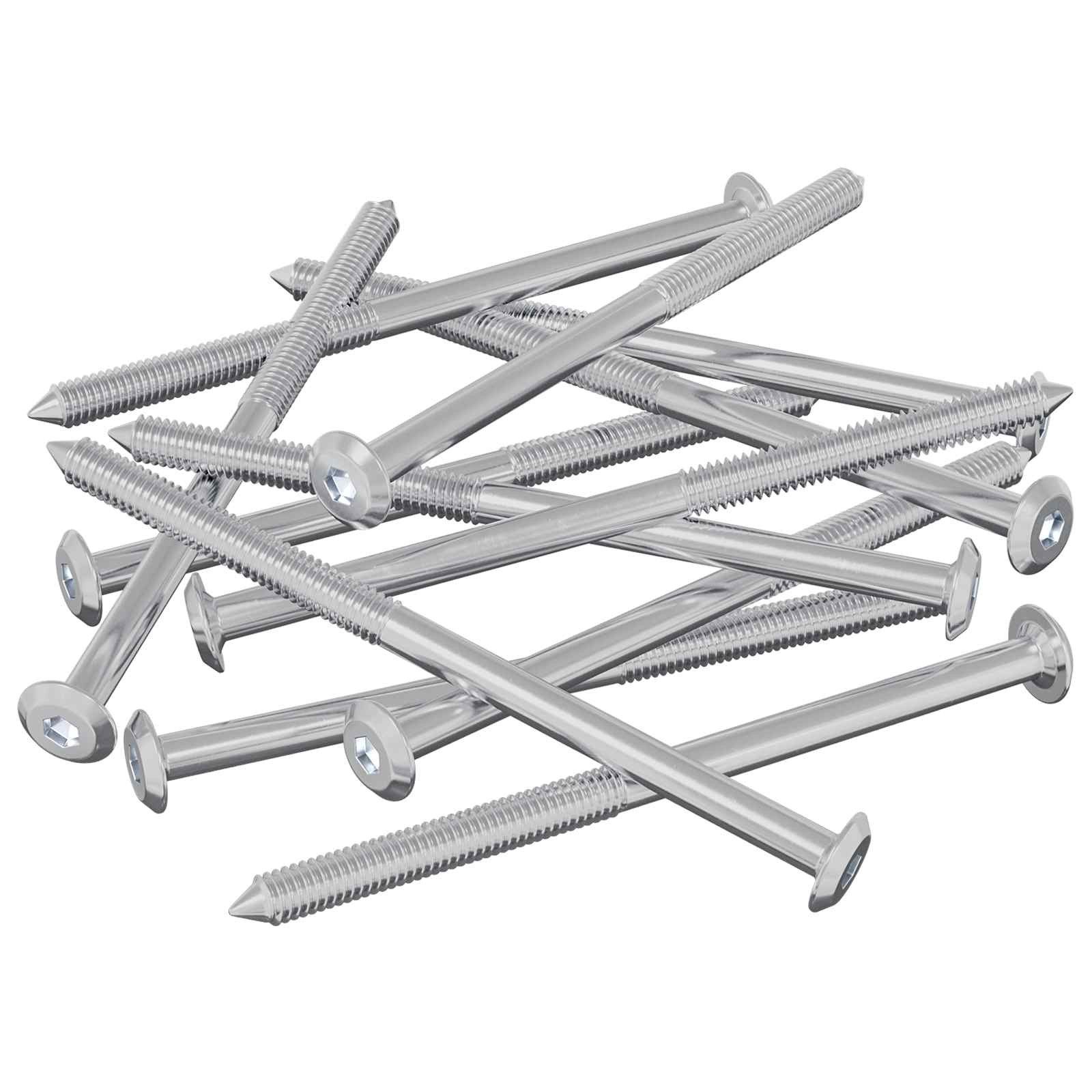 vidaXL Schraube Möbel-Schrauben 1000 stk. Silber Stahl, (1000 St)