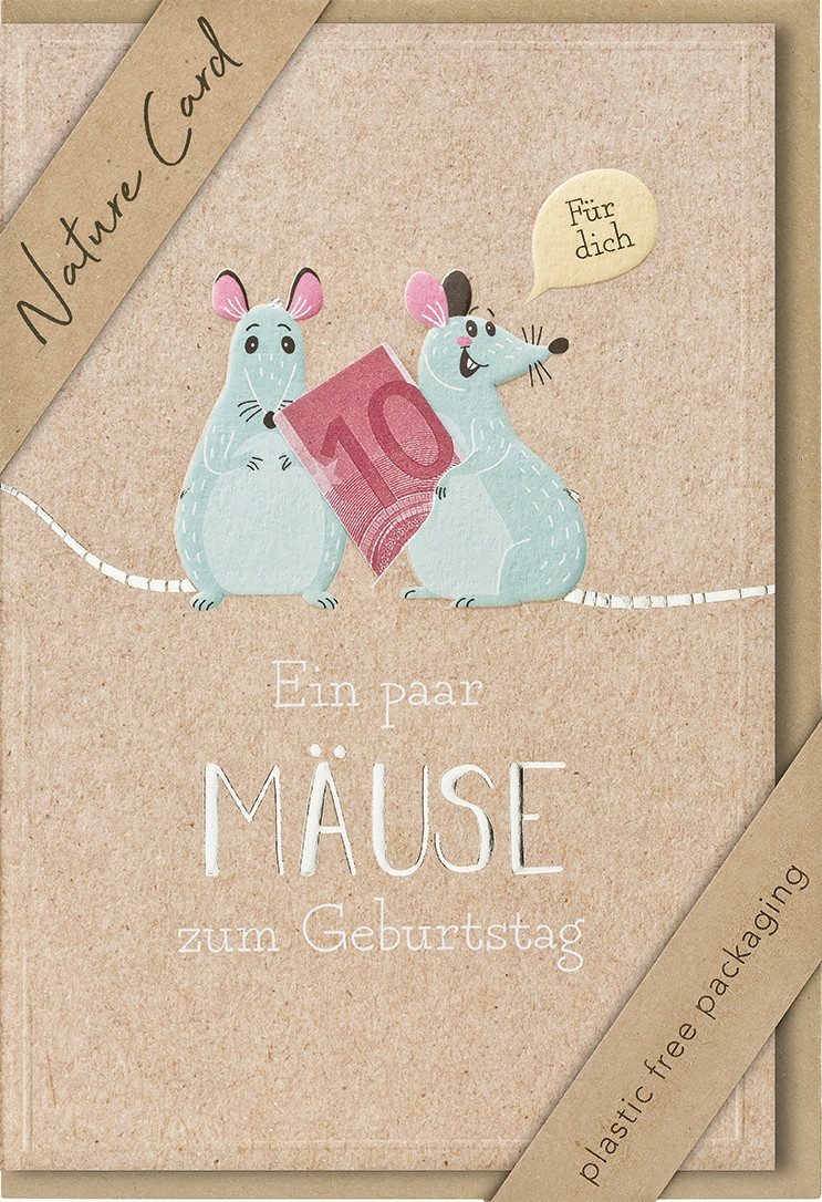 BSB Grußkarten Geldkarte – Nature Cards – unverpackt - Glückwunschkarte im