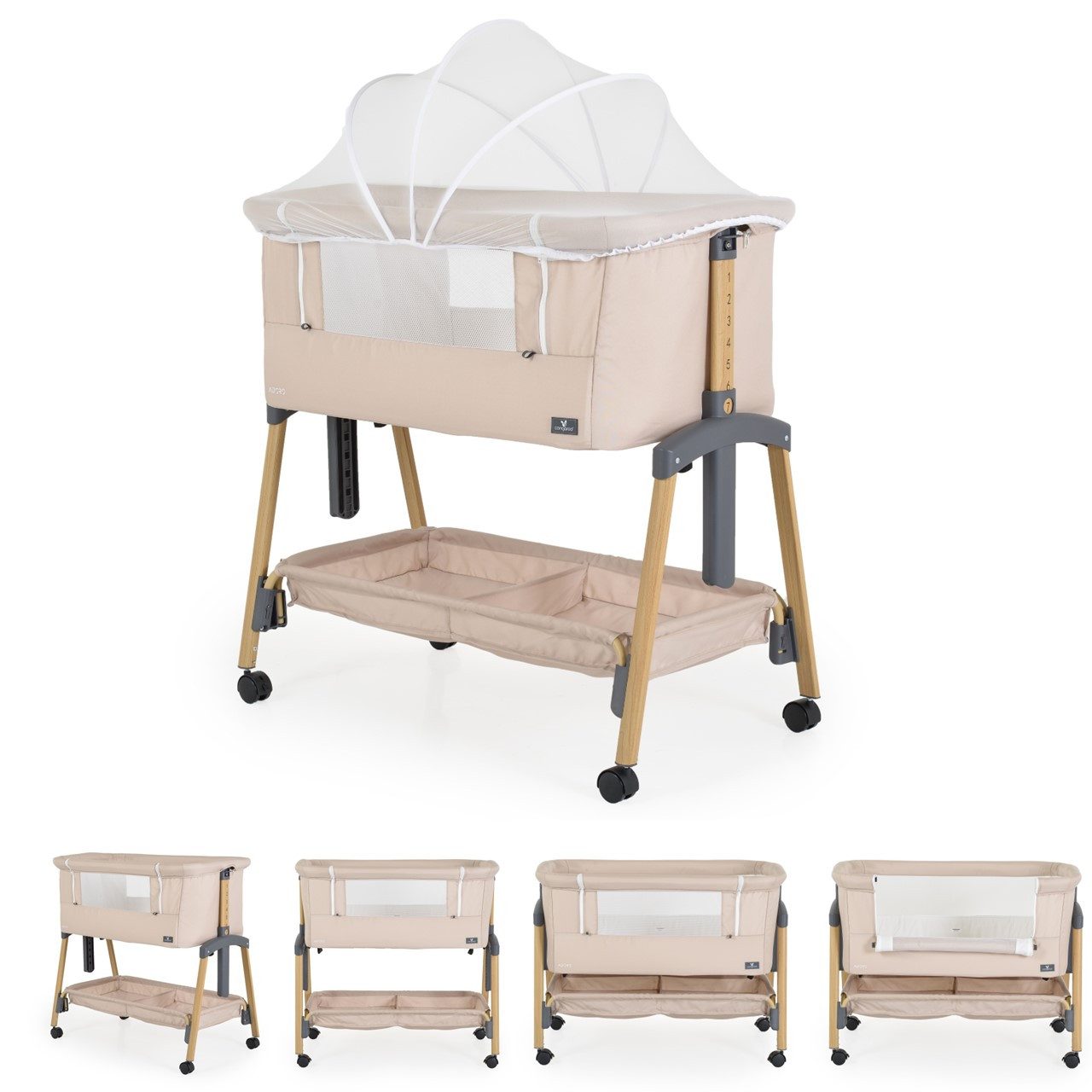 Komplettbett Babybett, Beistellbett Adoro