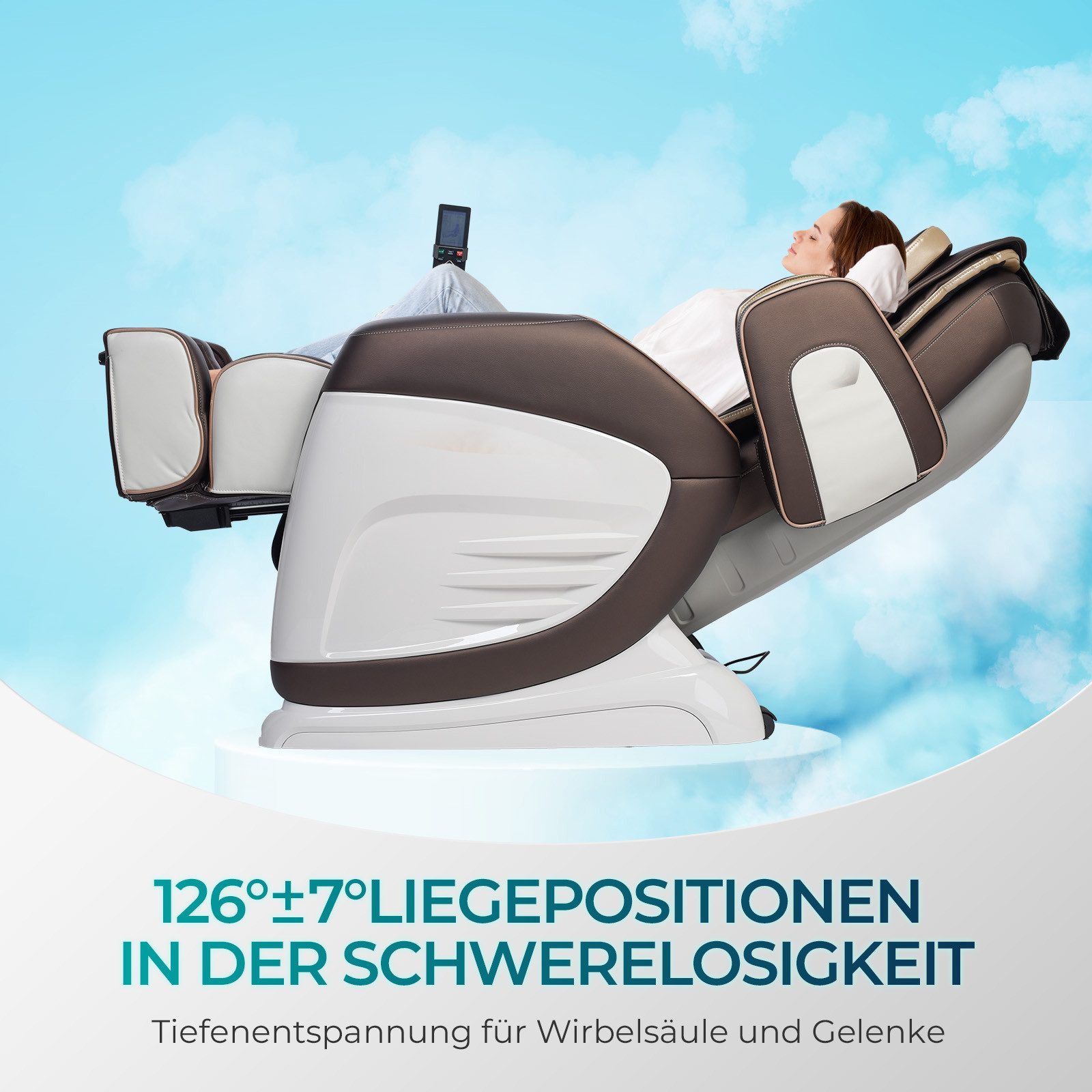 NAIPO Massagesessel Shiatsu Zero-Gravity Massagestuhl, Wärmefunktion, günstig online kaufen