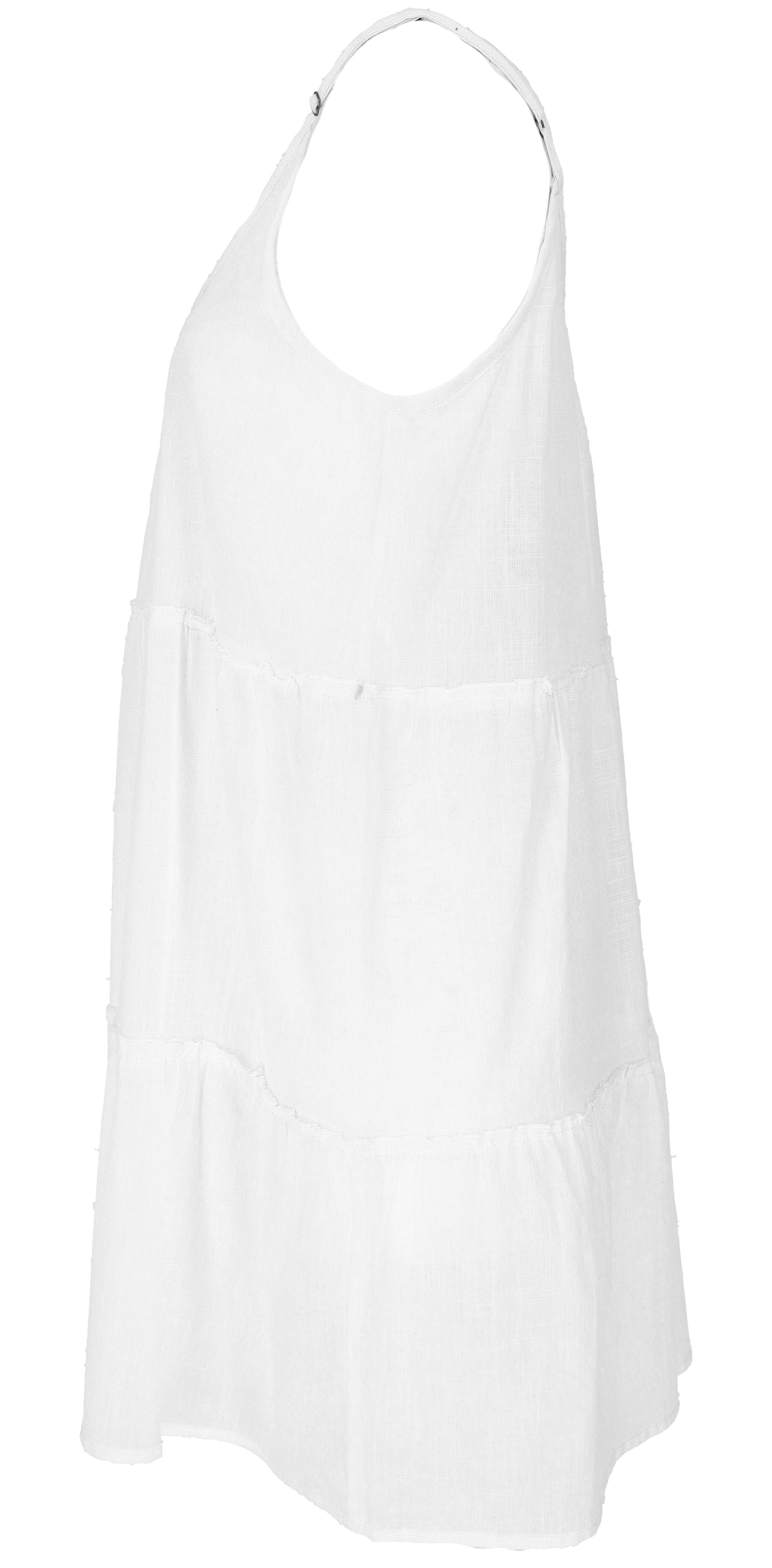 Guru-Shop Midikleid Boho Minikleid, natürliches Stufenkleid,.. alternative Bekleidung