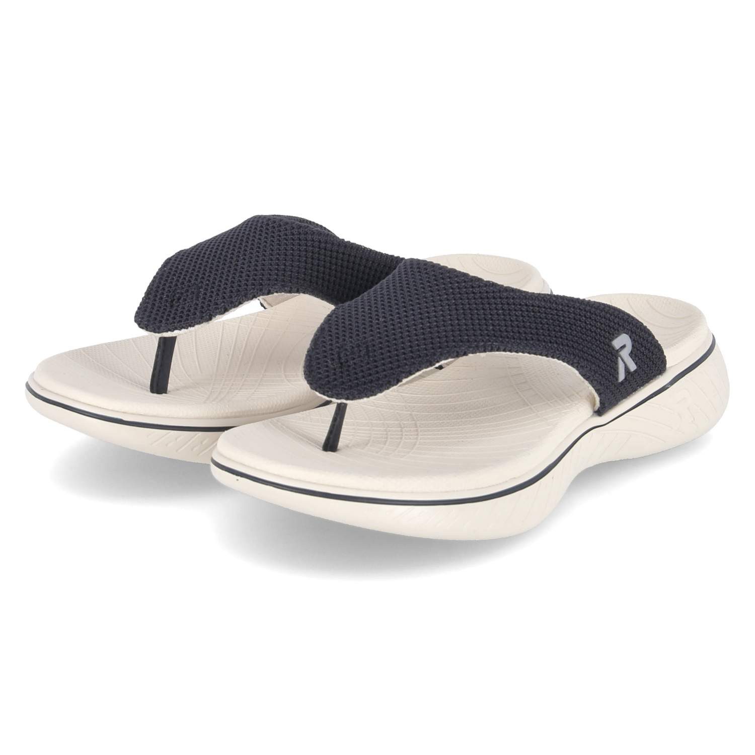 Rieker Rieker V2102-14 Damen Textil blau Pantolette