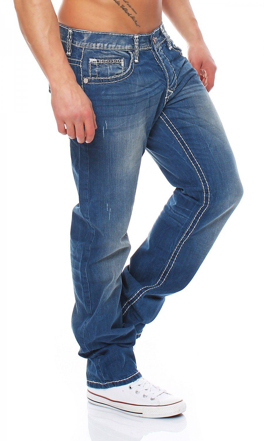Cipo & Baxx Regular-fit-Jeans Cipo & Baxx C-0738 Regular Fit Herren Jeans günstig online kaufen