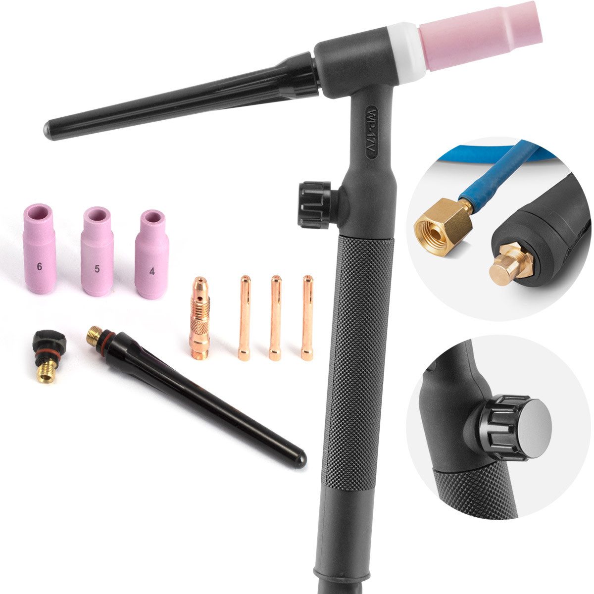 STAHLWERK Elektrowerkzeug-Set WP-17V Universal Lift-Tig-Brenner / Schweißbrenner – Bild 5 von 5