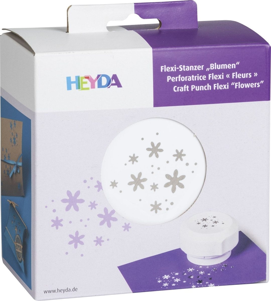 Heyda Motivstanzer Flexistanzer-Motivstanzer für Karton bis 220g/qm Blumen 4cm