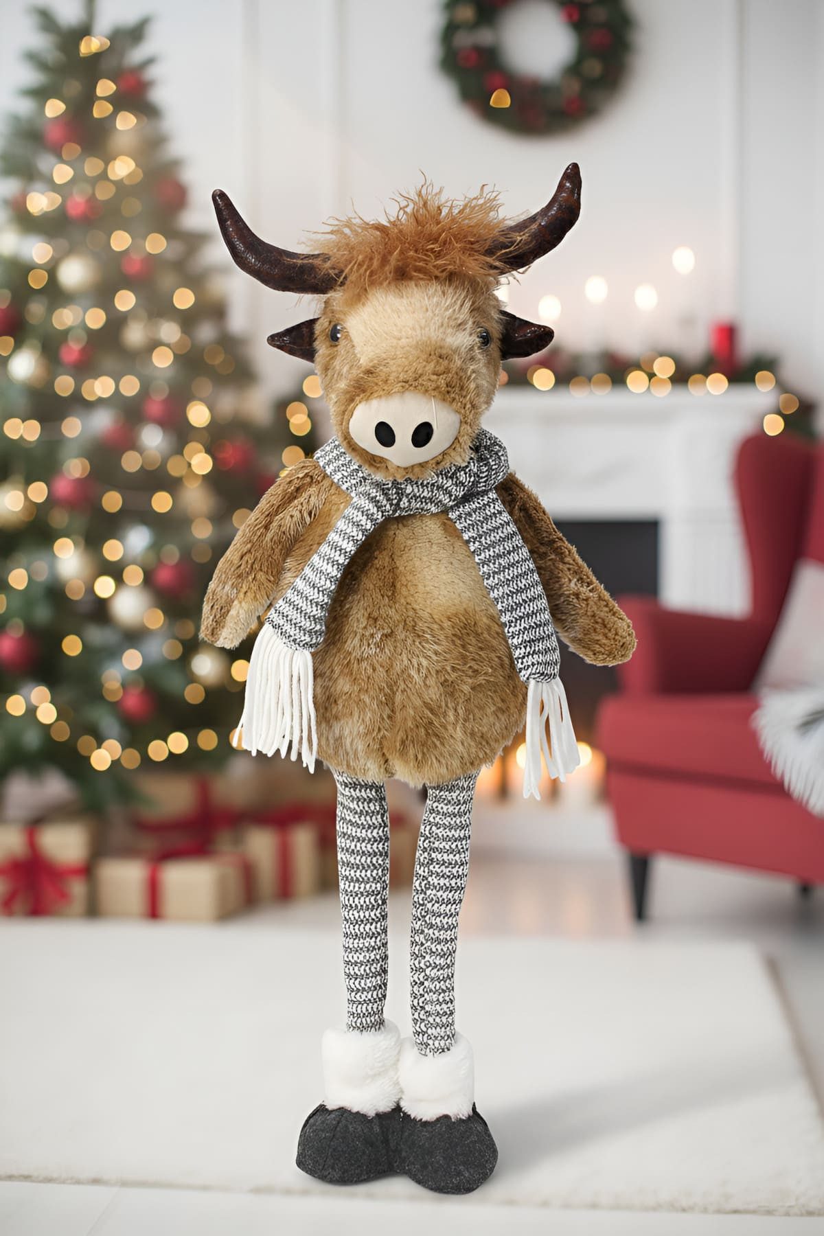 Dekoleidenschaft Dekofigur "Cattle" mit Teleskop Beinen, max. 68 cm hoch, W günstig online kaufen