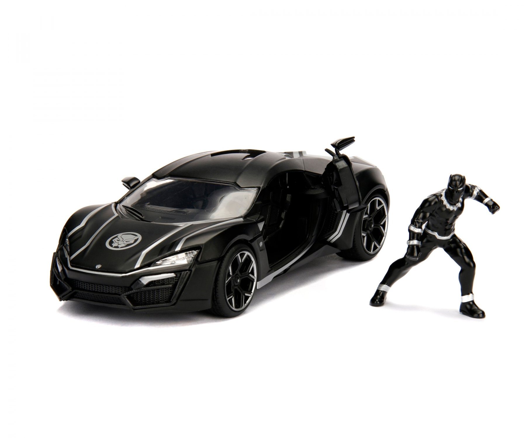 JADA Spielzeug-Auto Marvel - The Avengers - Black Panther & Lykan Hypersport
