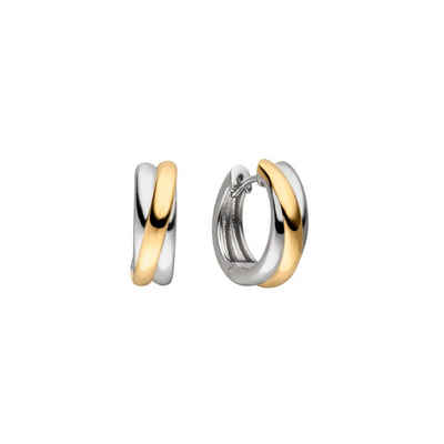VIVENTY Paar Creolen 782804 Creolen Ohrringe Damen Überschlag Sterling-Silber Vergoldet