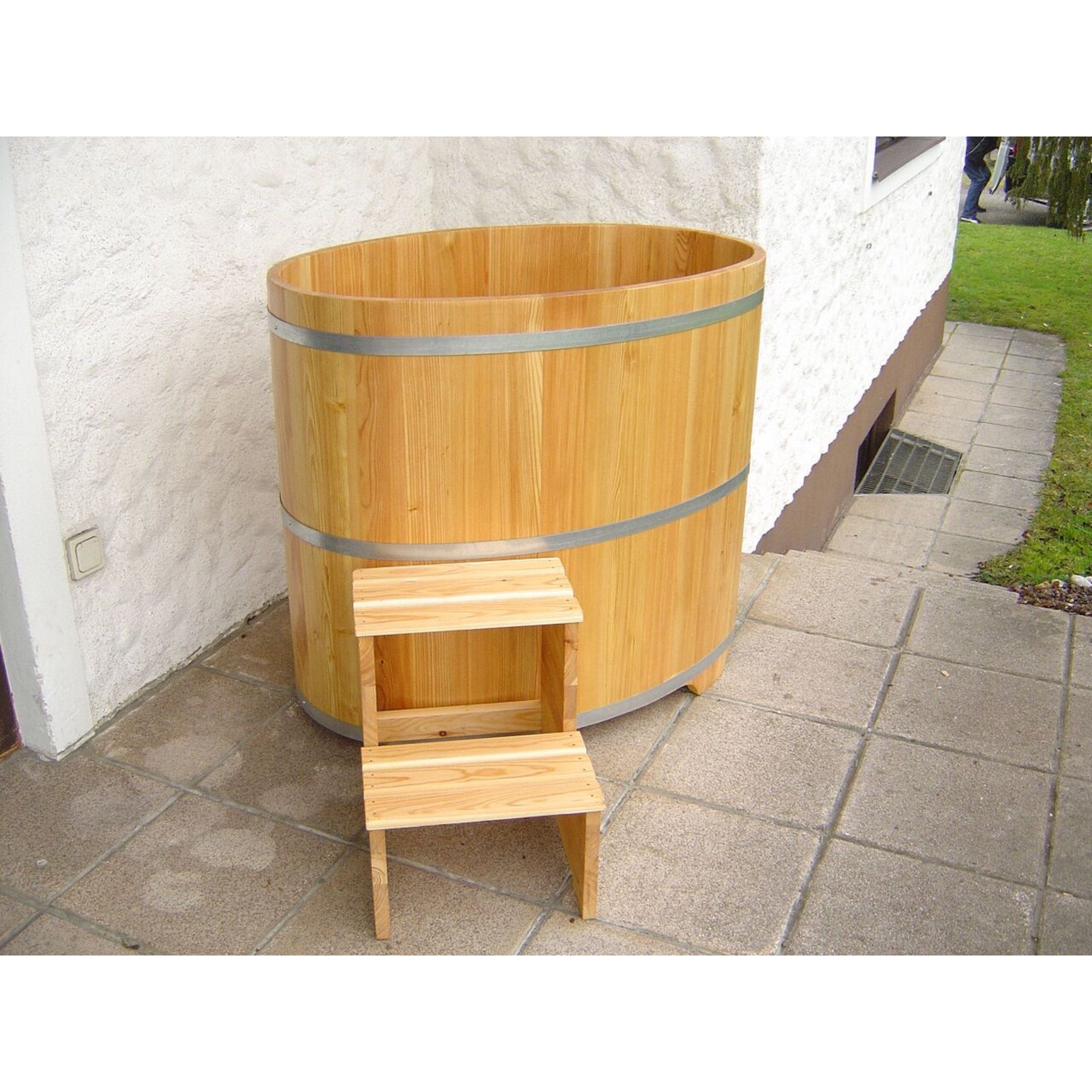 Achleitner Holzwaren Whirlpool Achleitner Sauna Tauchbecken aus Lärchenholz farblos beschichtet 741