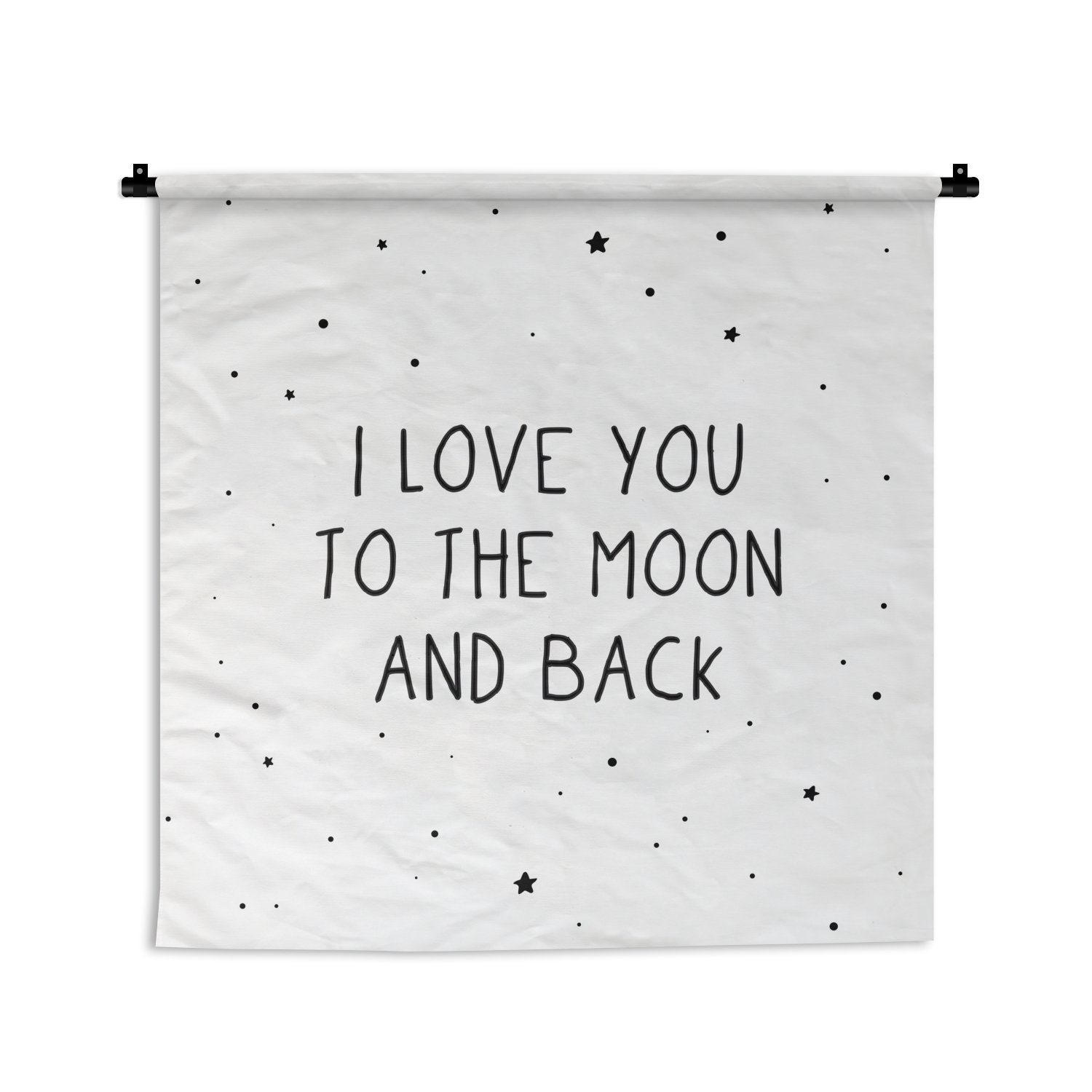 MuchoWow Wanddekoobjekt Zitate - Ich liebe dich bis zum Mond und zurück - Baby - Liebe -, Wanddeko für Wohnzimmer, Schlafzimmer, Kleid, Wandbehang, Kinderzimmer