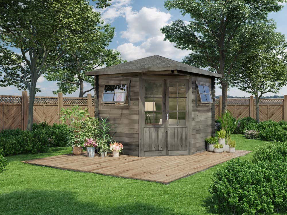 Thumbnail - Alpholz Gerätehaus Holz 5-Eck Sunny-B, BxT: 250x250 cm