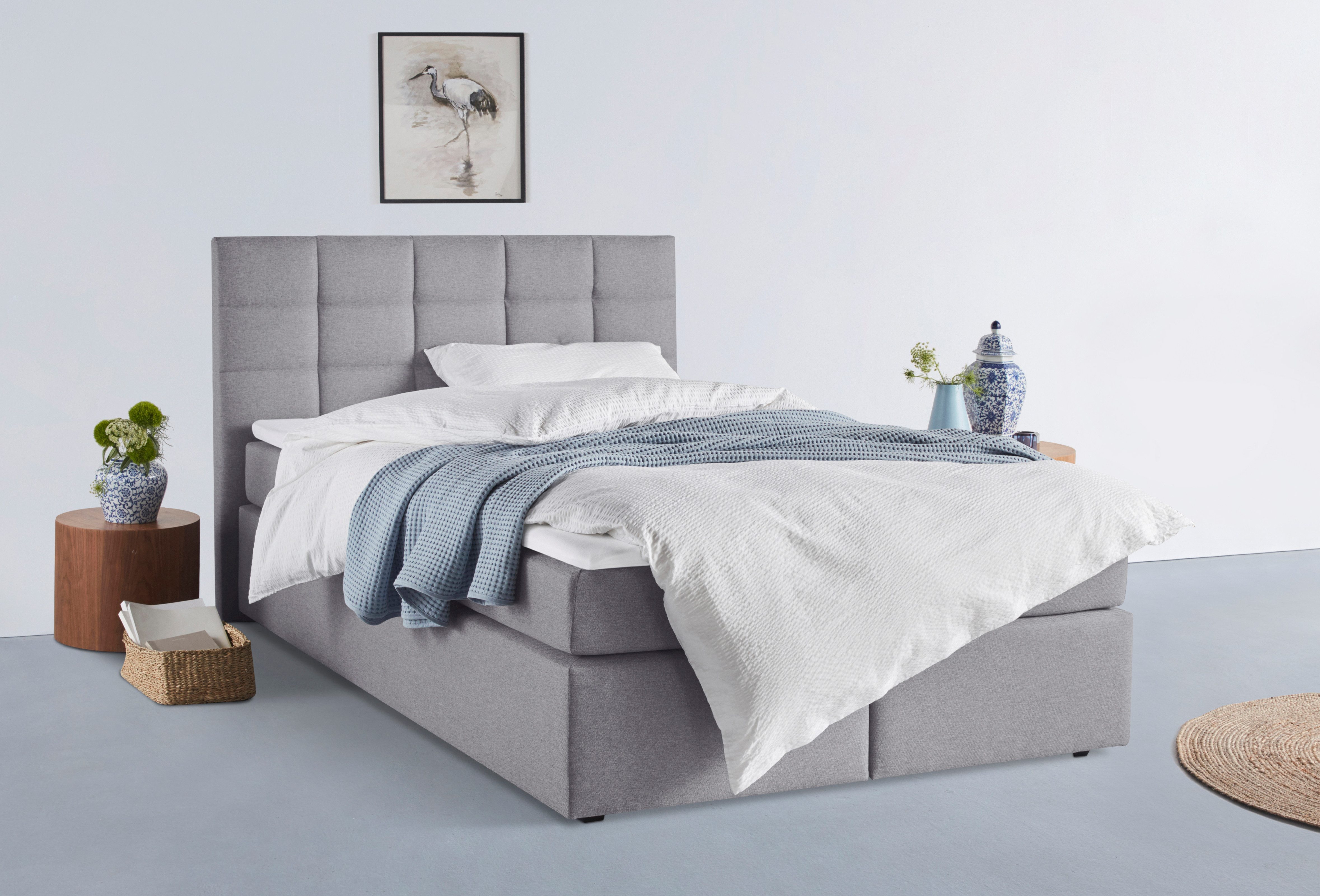 Home affaire Boxbett Carde, wahlweise mit Bettkasten, in H2, H3 & H4 erhältlich