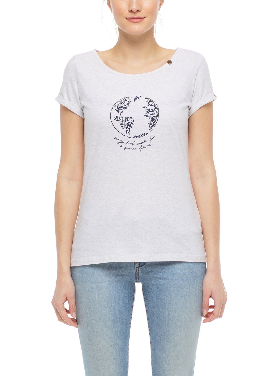 Ragwear T-Shirt Damen Florah Print A Organic, white, Größe S günstig online kaufen