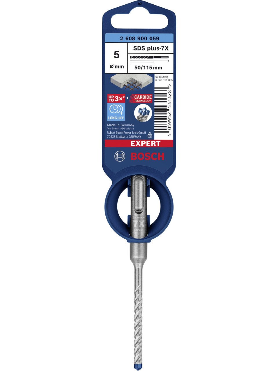 BOSCH Hammerbohrer Bosch Expert SDS plus-7X Hammerbohrer Ø 5 mm