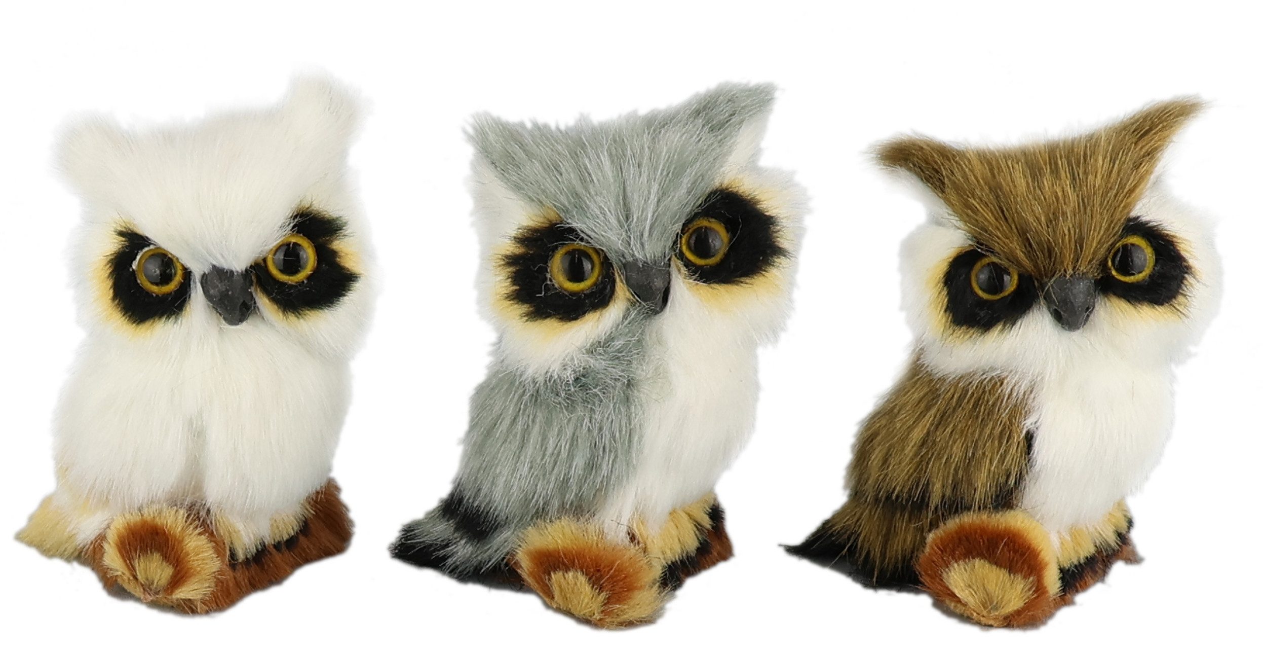 Dekofigur Tierfigur mini Eule 3er Set