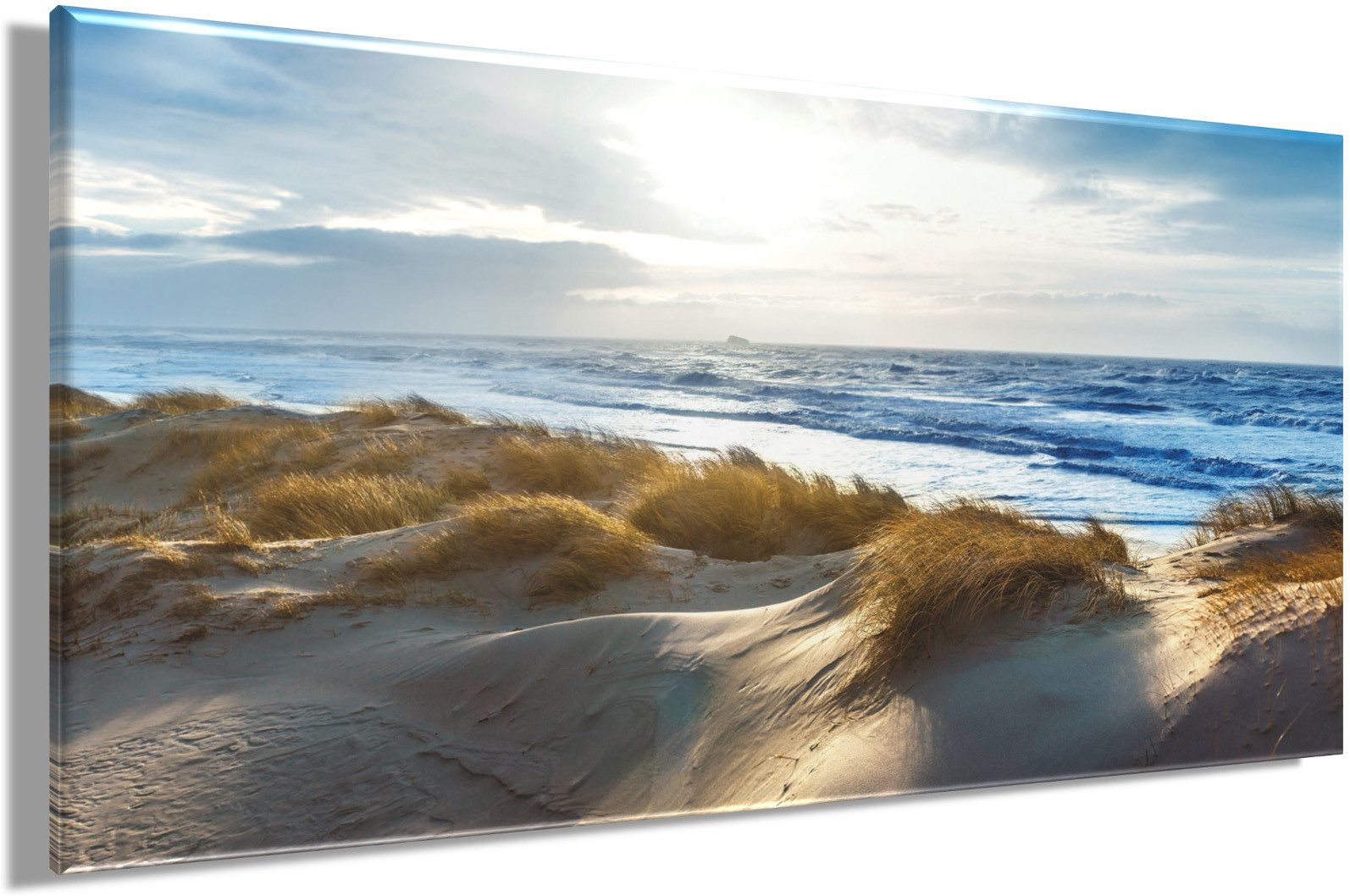 Bönninghoff Leinwandbild Wandbild DÜNE – Leinwandbild Keilrahmen Deko modern, Düne, Meer, Strand (1 St), auf Keilrahmen gespannt – Bild 3 von 5