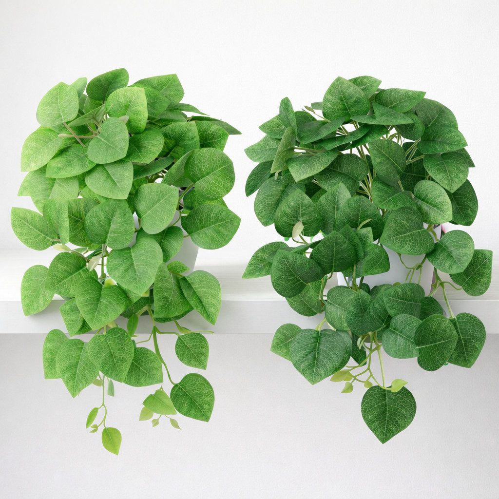Kunstpflanze Künstliche Hängepflanzen im bruchfesten Topf, Hängepflanze künstlich Efeu, Monstera, Philodendron, Calathea, Pfeilblatt, Mosaik- & Zebrapflanze, PASCH, Bruchfester weißer Kunststofftopf