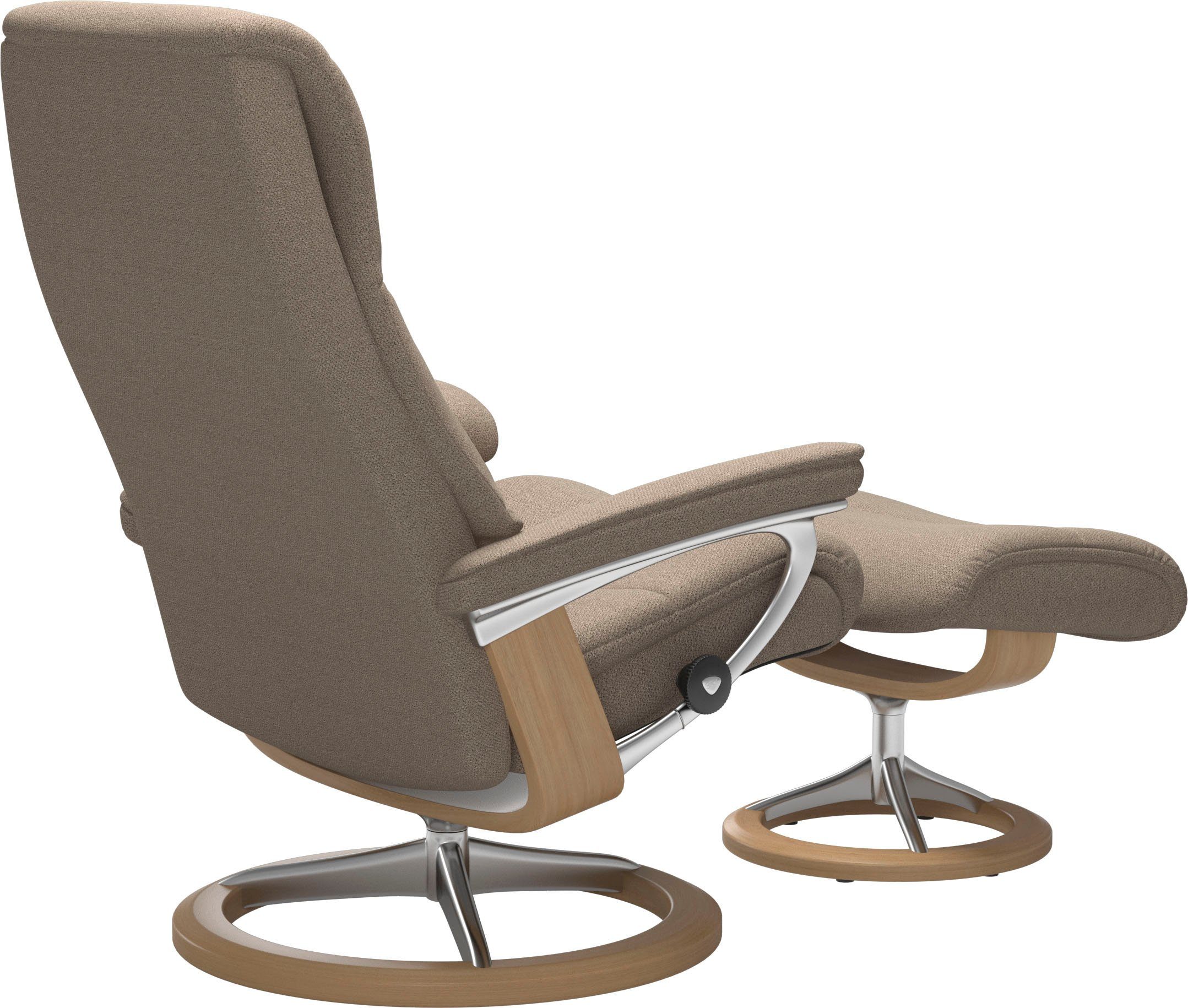 Stressless® Relaxsessel View Größe Hocker), Signature S,Gestell mit Base, Relaxsessel (Set, Eiche mit