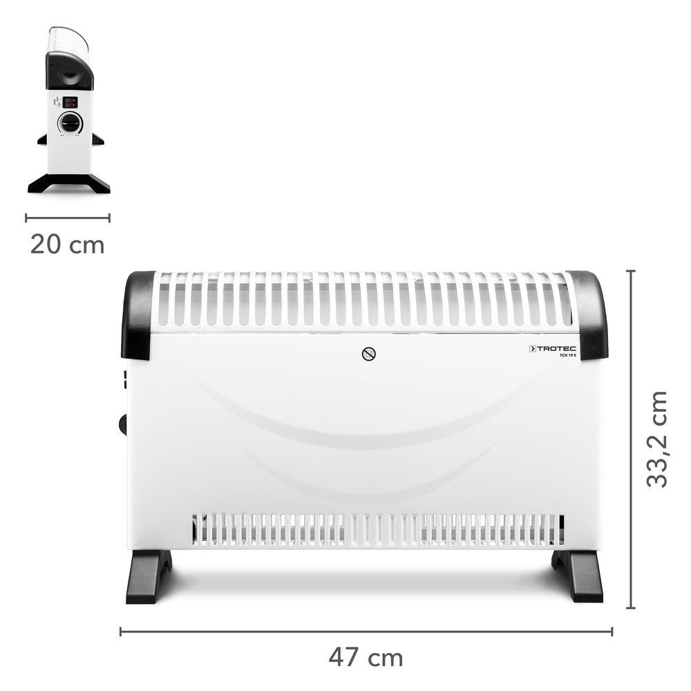 TROTEC Konvektor TCH 19 E, 2000 W, 2.000 W Heizleistung saubere, kondensfreie geruchlose Wärme