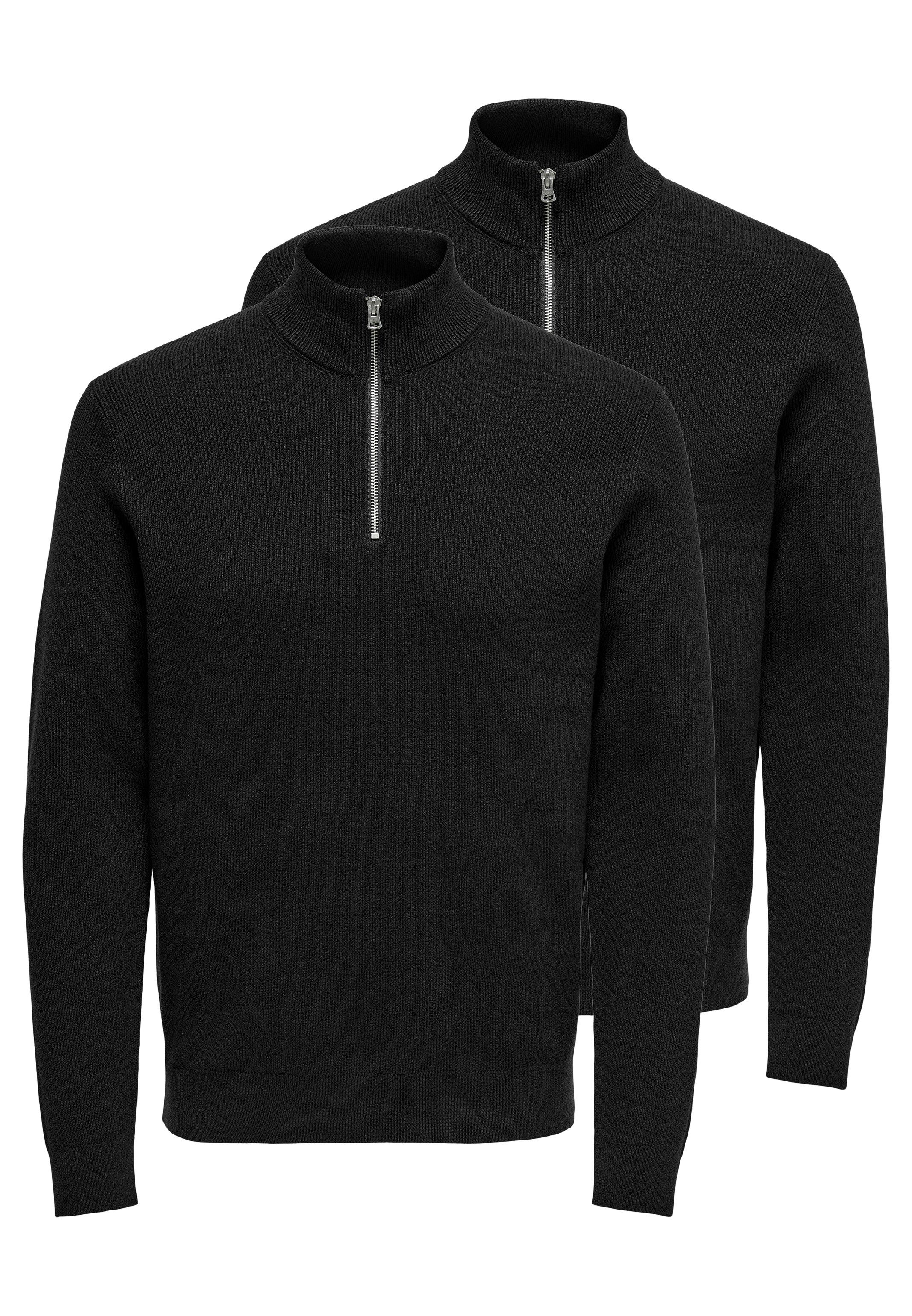 ONLY & SONS Sweatshirt 2er Pack Phil (Spar-Set, 2-tlg) Sweattroyer - Baumwolle - Atmungsaktiv