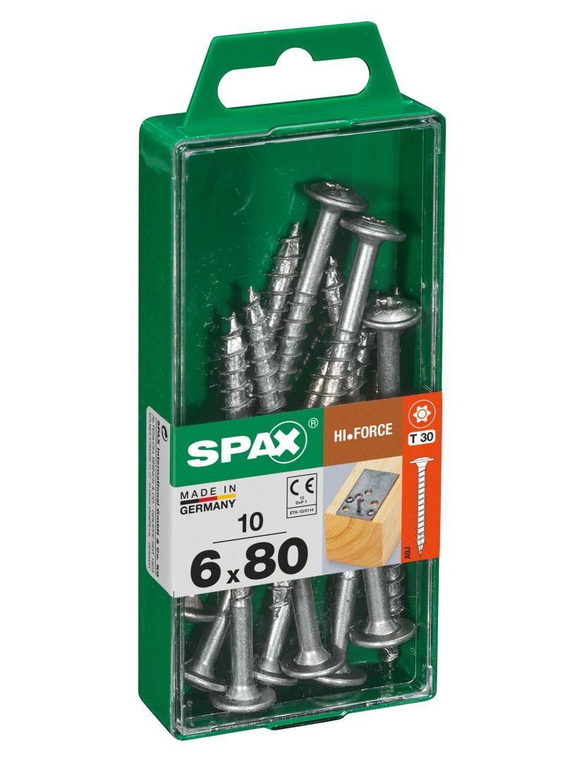 SPAX Holzbauschraube Spax x TX Holzbauschrauben 6.0 Tellerkopf 80 30 mm