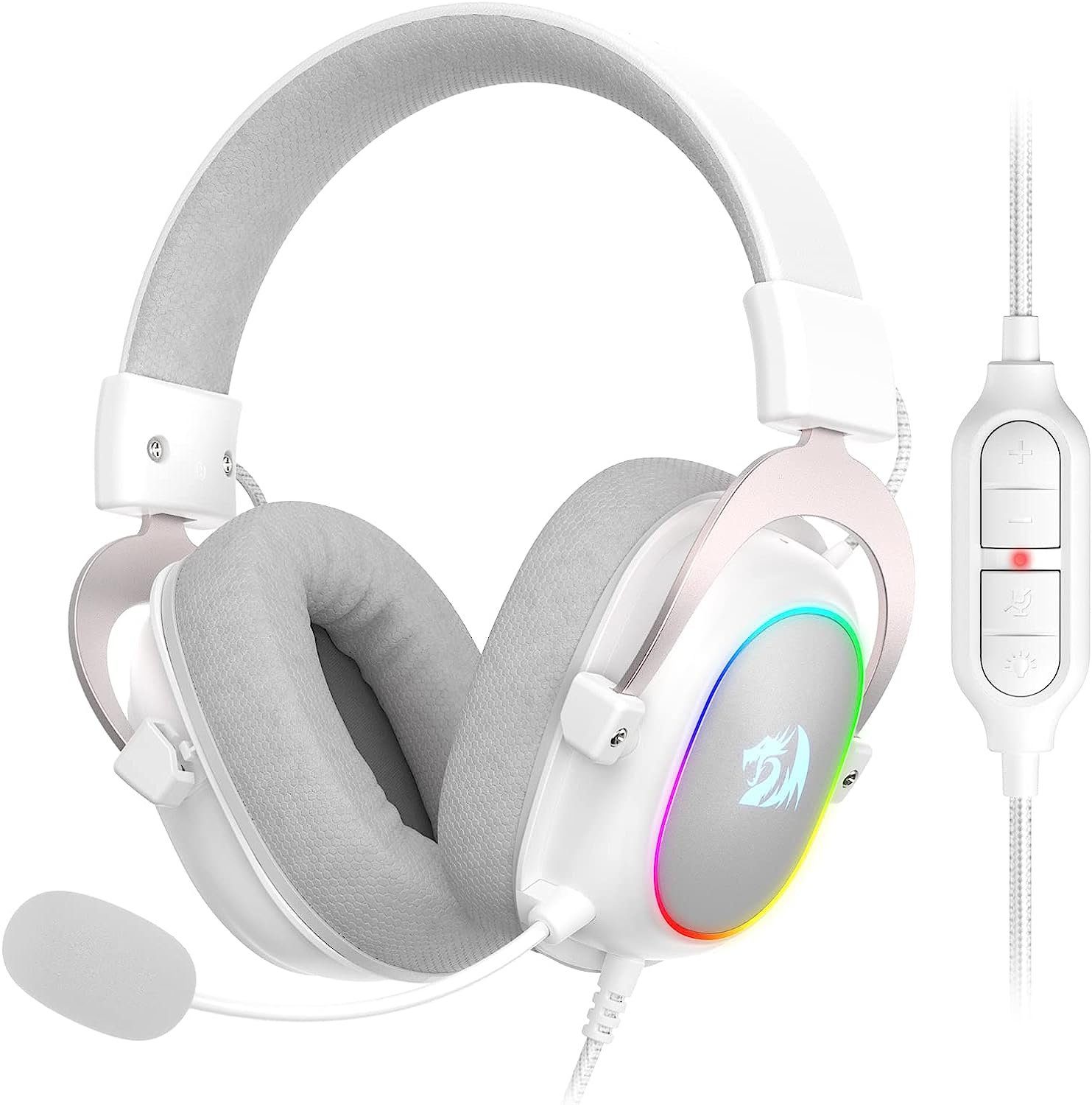 Redragon H510 Zeus-X Gaming-Headset (Strapazierfähiger Stoffbezug – Kopfhörer für mehrere Plattformen, Gamer Kopfhörer 7.1 Surround-Sound Treiber mit Memory Foam Ohrpolstern)