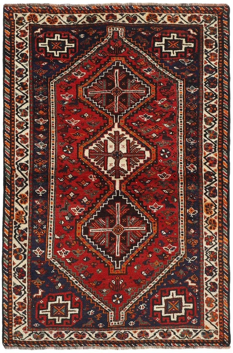 Orientteppich Shiraz 125x184 Handgeknüpfter Orientteppich / Perserteppich, Nain Trading, rechteckig, Höhe: 10 mm