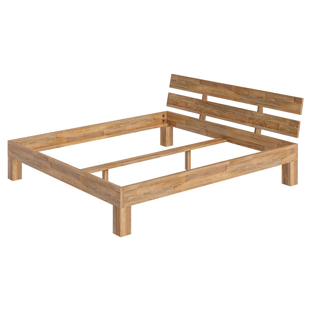 skølm Massivholzbett Floki aus Eiche mit Bettkopf, natur geölt, verfügbar i günstig online kaufen