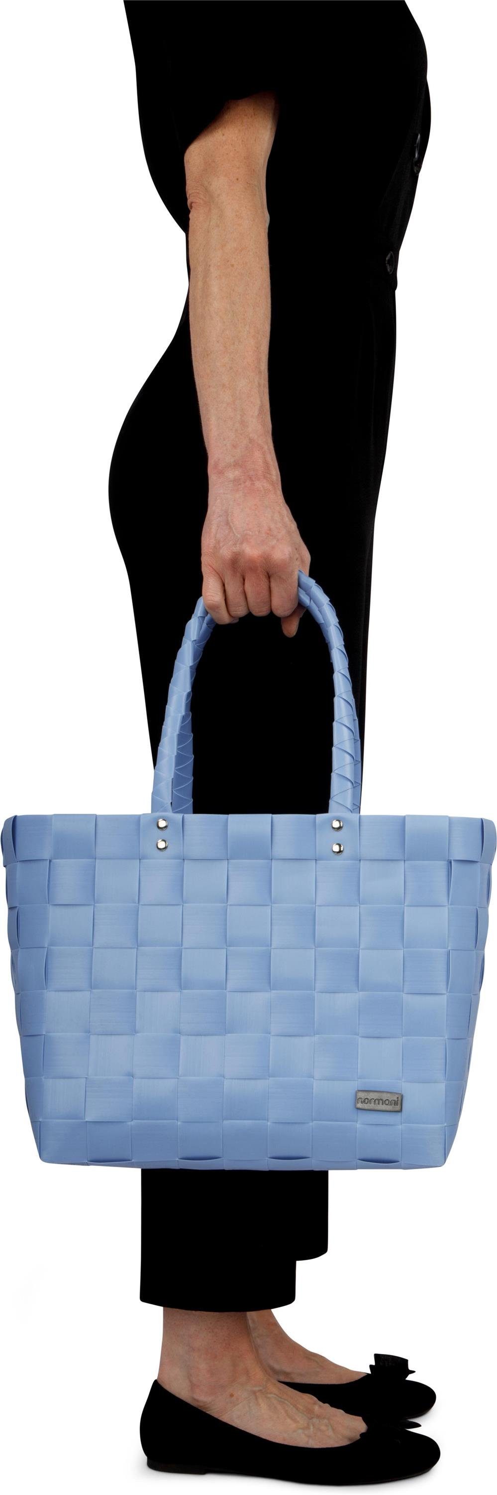 normani Material Light Einkaufstasche Blue aus aus Kunststoff, Flechtkorb l, pflegeleichtem 20 Einkaufskorb Einkaufskorb
