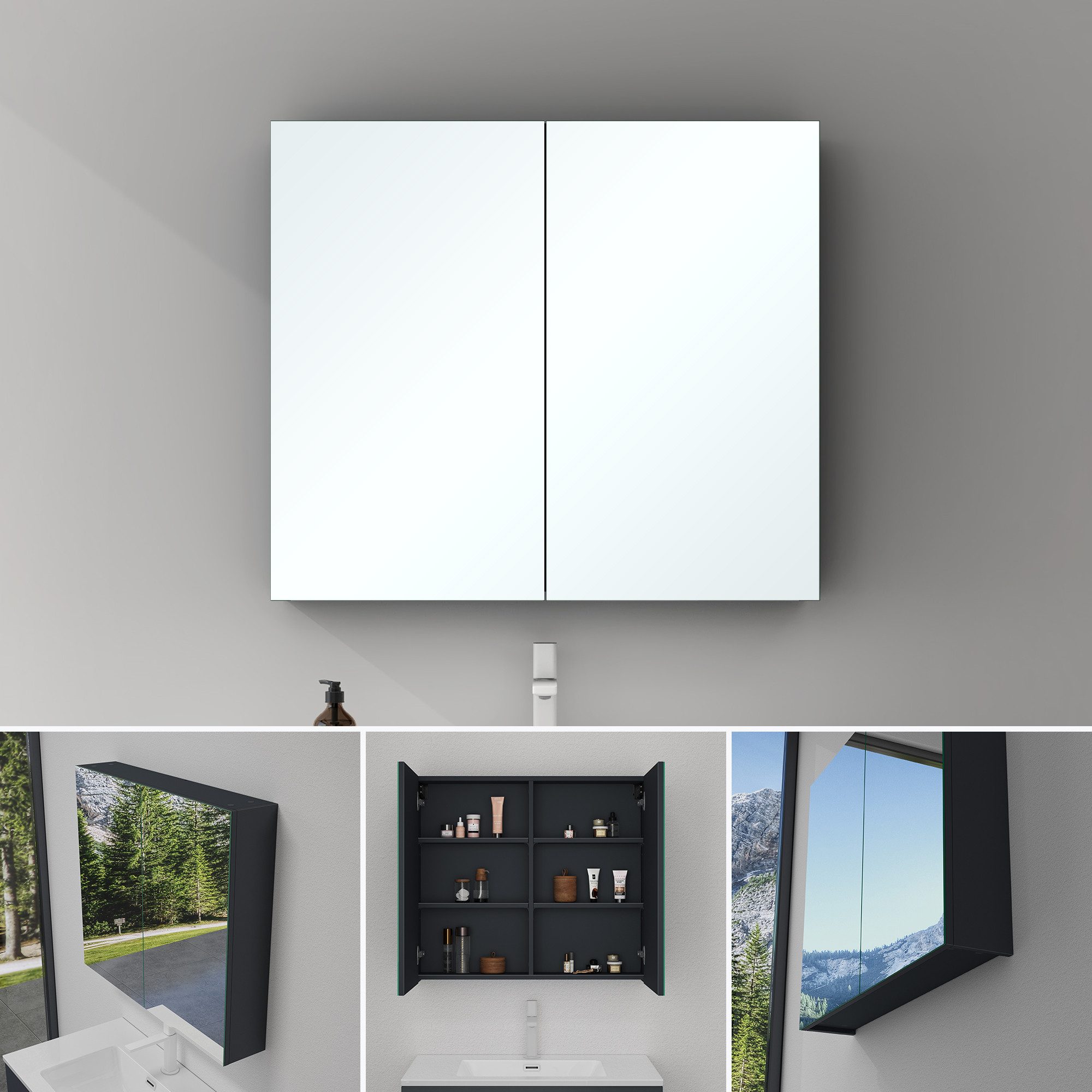 Mai & Mai Spiegelschrank Badezimmerschrank Hängeschrank Badezimmerspiegel S günstig online kaufen