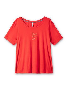 Sheego T-Shirt Große Größen in A-Linie, mit Wordingprint
