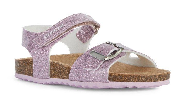 Geox J ADRIEL GIRL C Sandale, Sommerschuh, Klettschuh, Sandalette, mit praktischem Klettverschluss