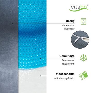 Vitabo Nackenkissen Vitabo Gemütliches Kopfkissen mit Gel-Auflage, ergonomisches Kissen, Nackenstützkissen für Seitenschläfer aus Viscoschaum