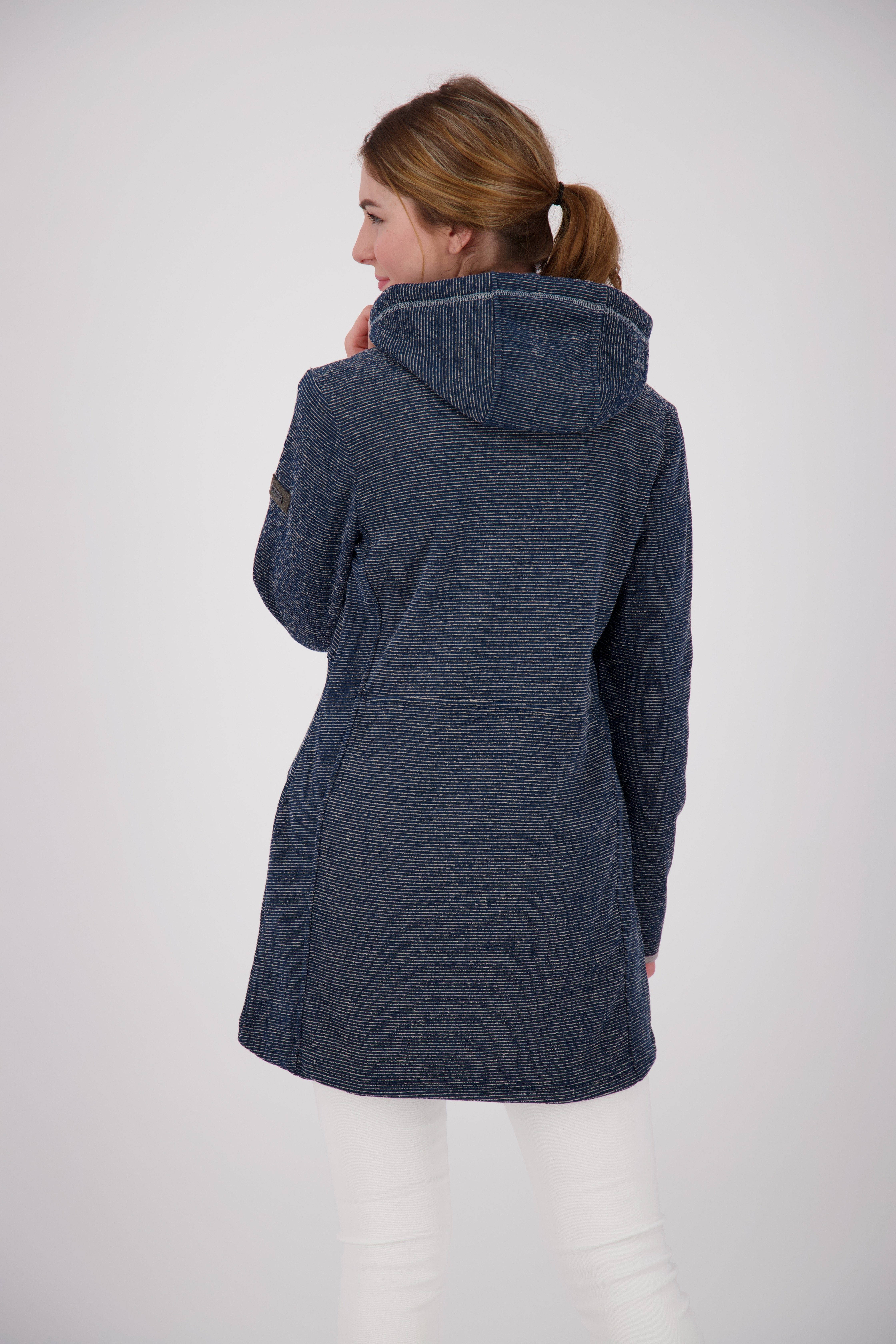 DEPROC Active Strickmantel KENNEWICK II LONG außergewöhnlicher Feinstrickmantel mit Kontrastdetails