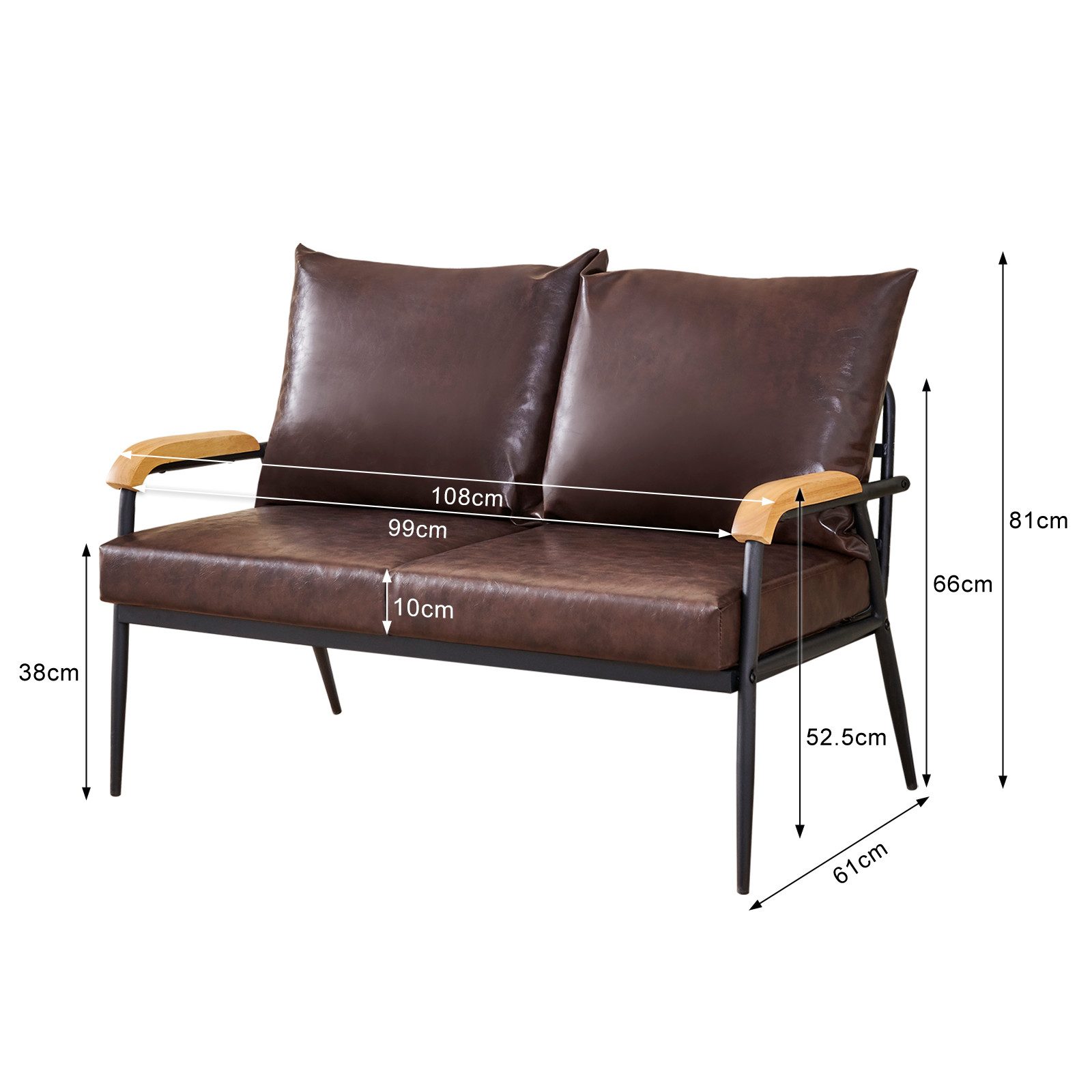 Ofcasa Sofa 2-Sitzer Sofa, gepolsterte Couch günstig online kaufen