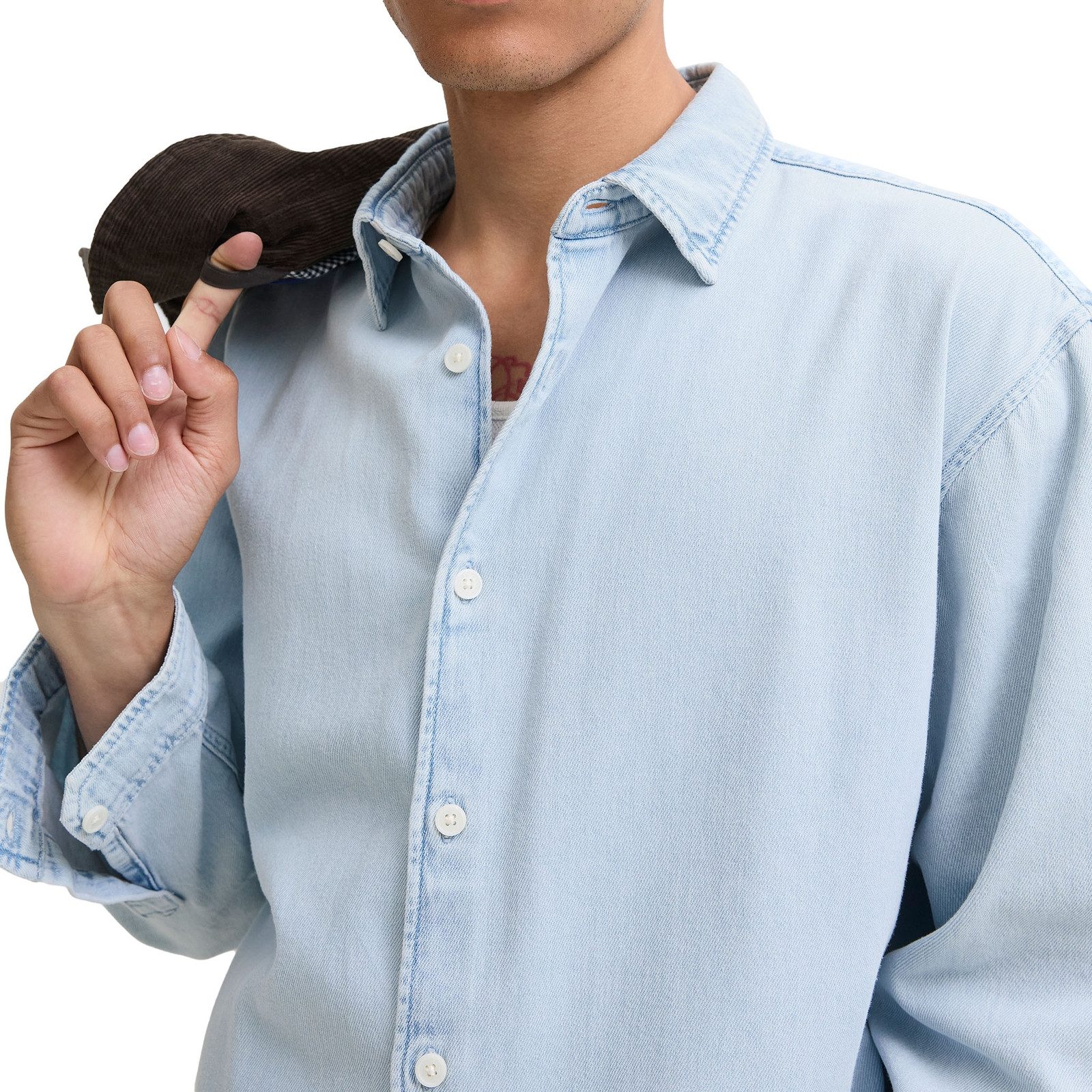 Jack & Jones Jeanshemd JORNORREBRO Denim Shirt LS SN mit Knopfleiste – Bild 5 von 5