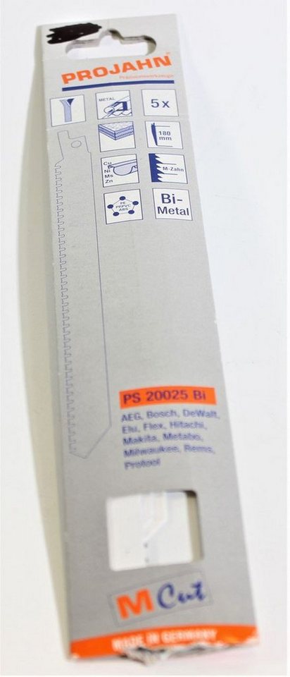 20025 Säbelsäge Bi-Metall PROJAHN PS Sägebl… myMAW BI Säbelsägeblatt 5x Säbelsägeblatt