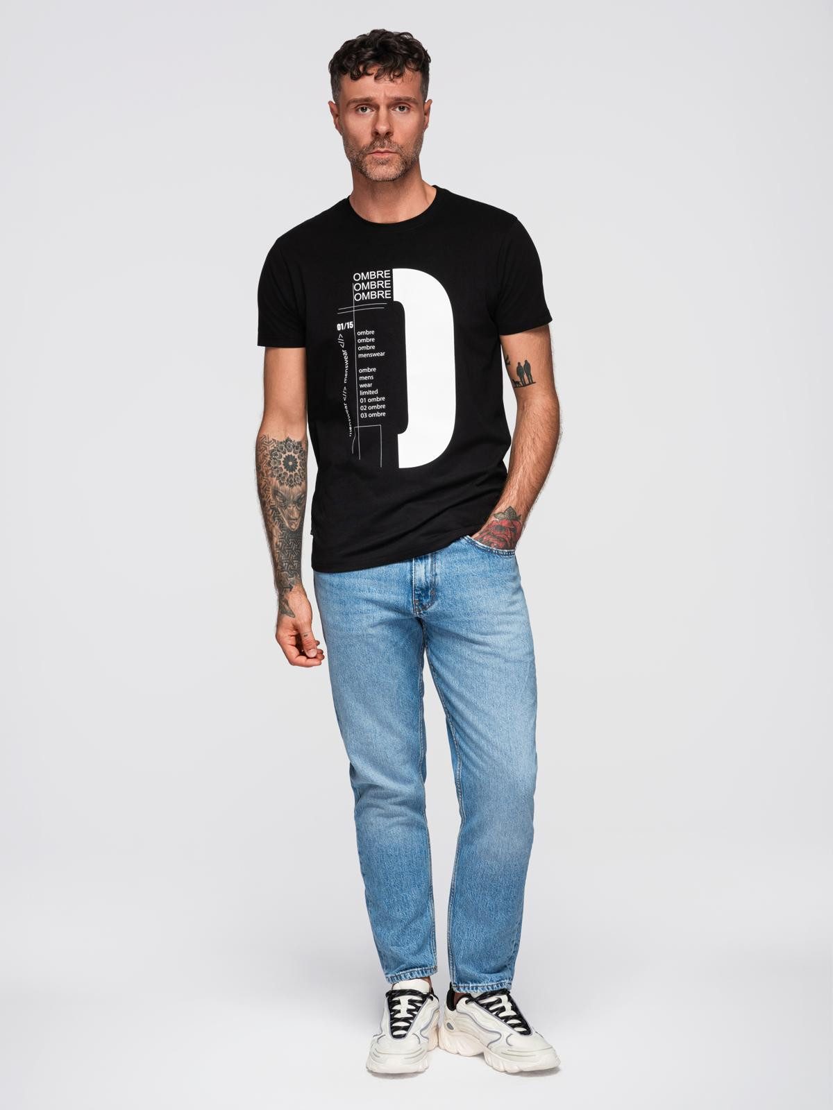 OMBRE Print-Shirt Herren-T-Shirt mit großem Print