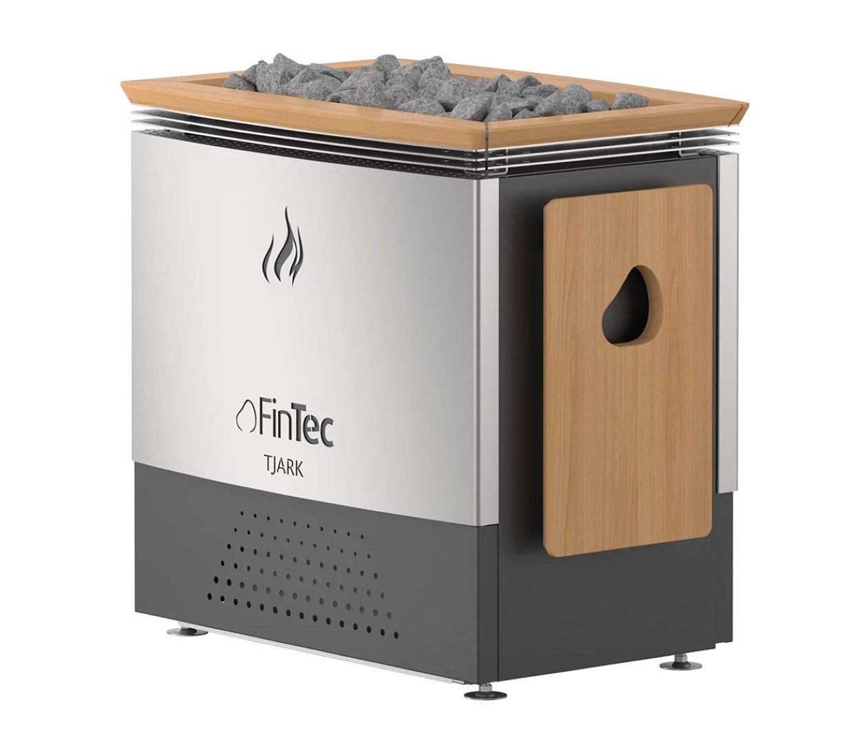 FinTec Saunaofen FinTec Tjark für externe Steuerung Elektro-Saunaofen 12,0 kW, 12 kW, Externe Steuerung erforderlich, Elektrisches Heizen; Gleichmäßige Wärmeverteilung; Aufgussbetrieb