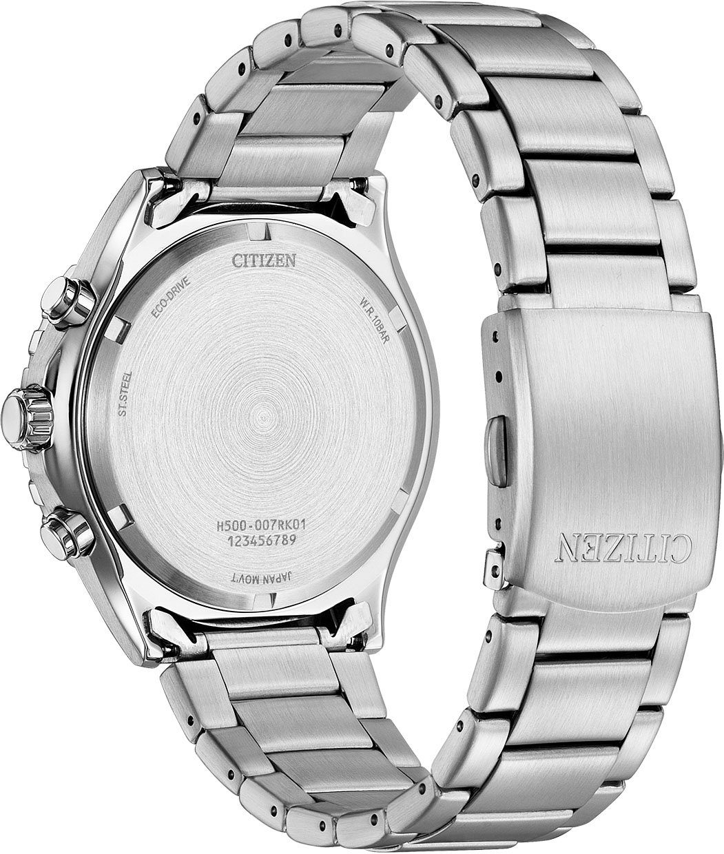 Citizen Chronograph AT2560-84X, Armbanduhr, Herrenuhr, Solar, Stoppfunktion, Edelstahlarmband