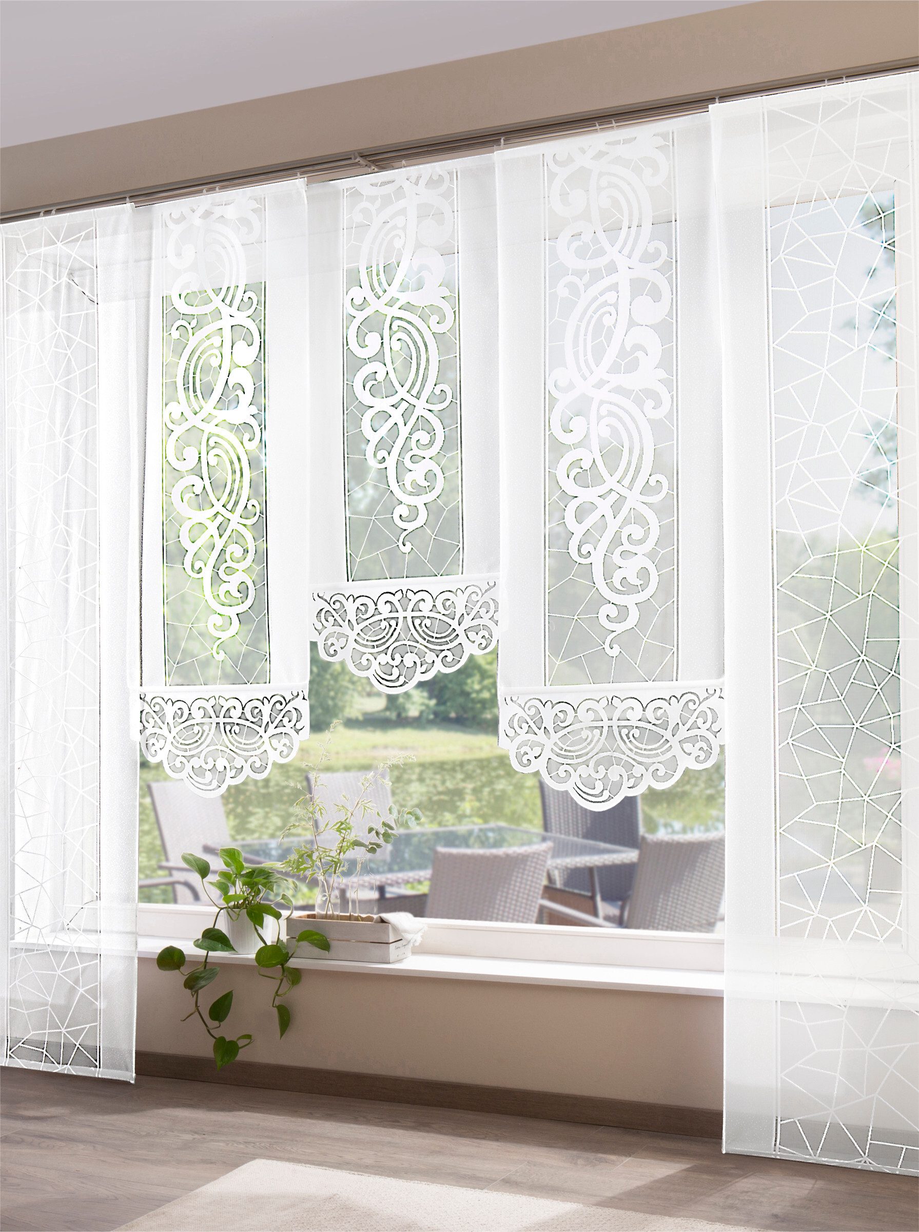 Witt Gardine Schiebevorhang ., Klettschiene, halbtransparent, Schiebevorhan günstig online kaufen