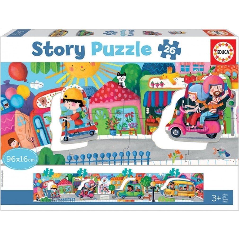 Educa Puzzle Fahrzeuge 26 Teile Geschichten Puzzle, Puzzleteile