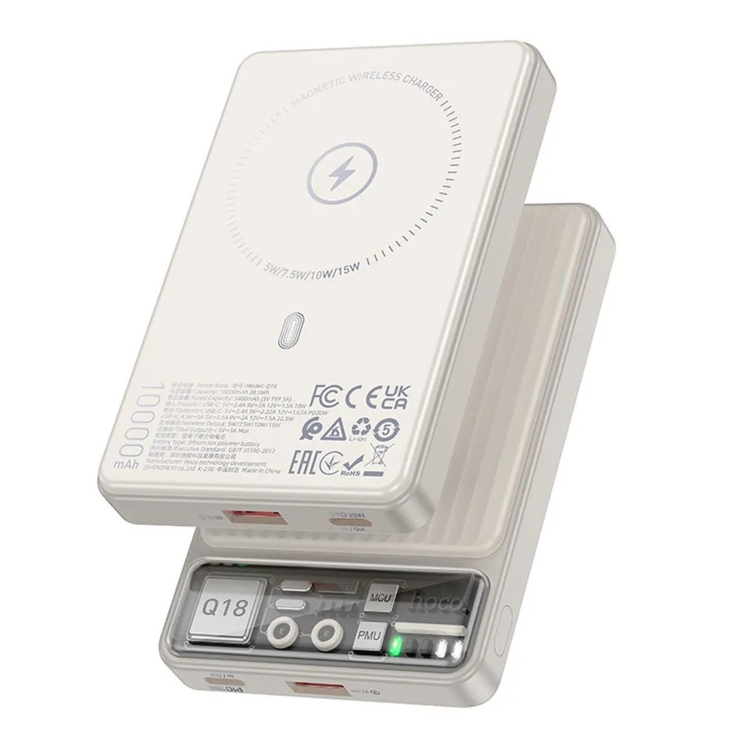 HOCO Powerbank mit induktivem Laden, kompatibel mit MagSafe – 10.000 mAh Powerbank